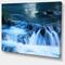 Designart - Beautiful Small Blue Waterfalls - Landscape Wall Art on Canvas